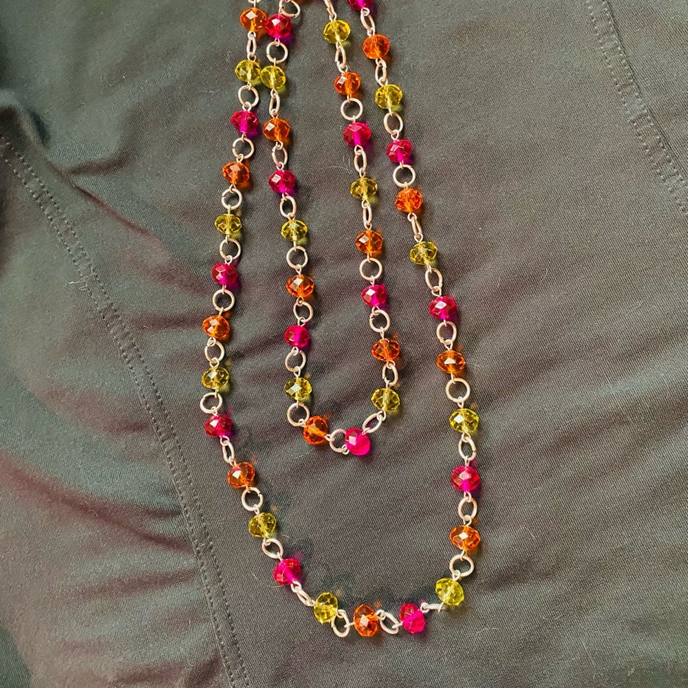 Multicolor beaded necklace